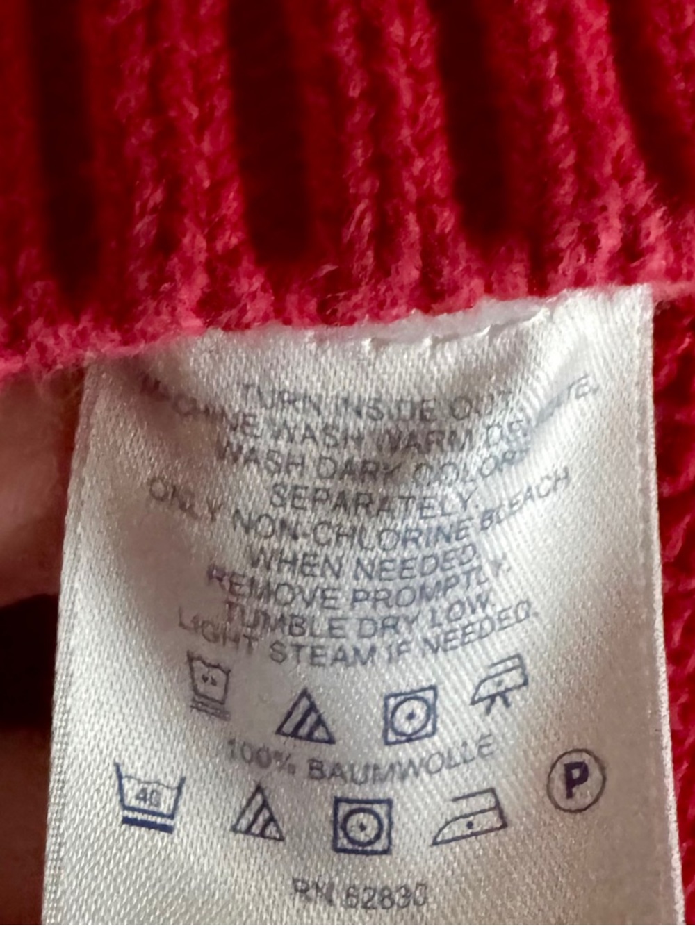 Vintage 90’s Lands’ End Red V-Neck Pullover Sweater Vest Size Large 42-44 - Picture 8 of 8